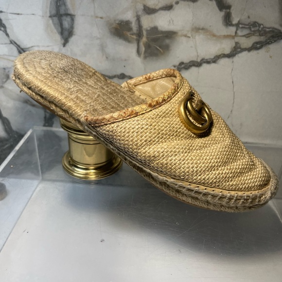 GUCCI double cloth mules sz 35 made in spain - Picture 4 of 16